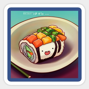 Kawaii Anime Sushi Sticker